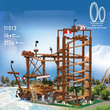 Park Roller Coaster, Assembled Model, Building Blocks Toys