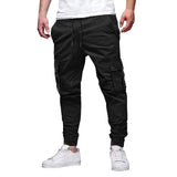 Drawstring Leisure Japanese Overalls, Men's Multi-pocket Trousers
