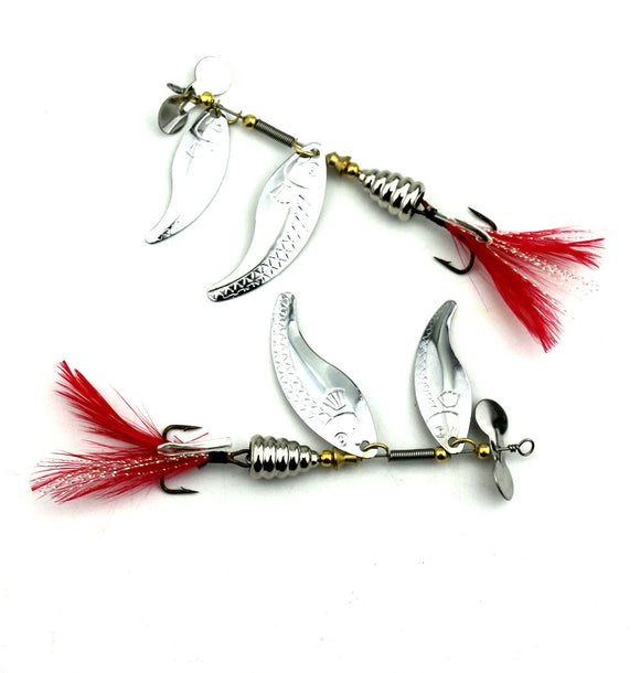 Sea Fishing Simulation Bait Feather Rotating Sequins