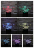 Helicopter Series, 3D Touch-control Colorful LED Night Desk Lamp
