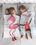 Three-dimensional Elk Children's Knitted Blanket