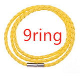 Men's Braided Genuine Leather Bracelet, Stainless Steel Beads, Charm Band for Boys