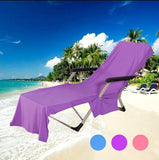 Microfiber Beach Chair Cover Towel – Soft Polyester Lounge Cover