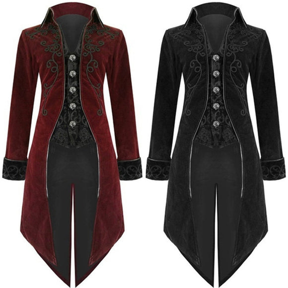 Long Punk Men's Coat, Vintage Clothing