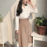 V-neck All-match Retro Shirt