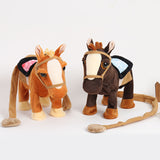 Kids Electric Plush Walking Horse – Ride-on Toy with Leash Control
