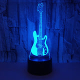 Electric Guitar Sculpture 3D Lights