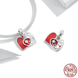 S925 Sterling Silver Pendant with Heart-shaped Stethoscope