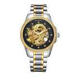 Golden Dragon Embossed Men's Watch