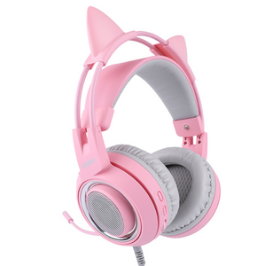 G951 Gaming Headset, USB 7.1 Virtual Surround Sound LED Cat Ear Headphones