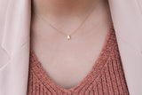 Tiny Initials Necklace for Women – English Letters Pendant Choker