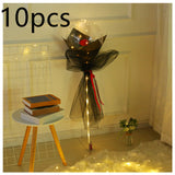 LED Luminous Balloon Rose Bouquet, Transparent Bobo Ball Rose