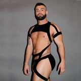 Triangle Underwear Vest Set, Men's Pure Cotton Comfortable Bodysuit, Male Undergarments