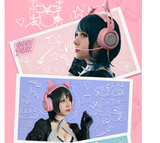 G951 Gaming Headset, USB 7.1 Virtual Surround Sound LED Cat Ear Headphones