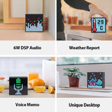 Bluetooth Portable Speaker with Clock, Alarm Programmable LED Display for Pixel Art Creation, Unique Gift