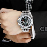 Men's Steel Belt, Diving, Fashion Personality and Versatility, Sports and Outdoors Electronic Watch