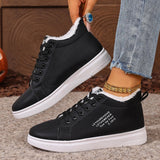 Women's Cotton Shoes wth Fleece, Sports Flat Sneakers