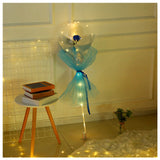 LED Luminous Balloon Rose Bouquet, Transparent Bobo Ball Rose