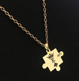 Stainless Steel King & Queen Crown Pendant Couple Necklace – US & EU Style