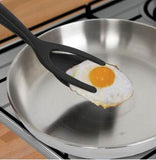 2-in-1 Grip and Flip Tongs, Egg Spatula, Tongs Clamp, Pancake Fried Egg French Toast Omelet Overturned Kitchen Accessories