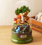 Zhiqu Rotating Music World, DIY Hand-assembled Cabin Model House