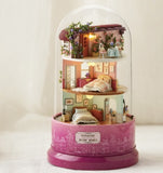Zhiqu Rotating Music World, DIY Hand-assembled Cabin Model House