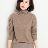 Women’s Pure Cashmere Turtleneck Knit Sweater