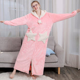Women and Men's Winter Bath Robe, Hooded Night Dress Gown Sleepwear