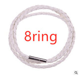 Men's Braided Genuine Leather Bracelet, Stainless Steel Beads, Charm Band for Boys