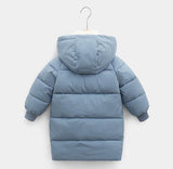 Kids' Heavy Winter Puffer Jacket – Cozy Hooded Outerwear for Children