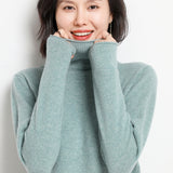 Women’s Pure Cashmere Turtleneck Knit Sweater
