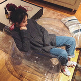 Trendy Sofa Chair, Transparent Leisure Stool