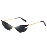Rimless Cat Eye Sunglasses