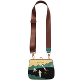 Vintage Velvet Canvas Embroidery Vintage Messenger Bag, Women in the 90s - Series of one Day