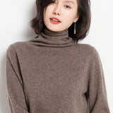 Women’s Pure Cashmere Turtleneck Knit Sweater