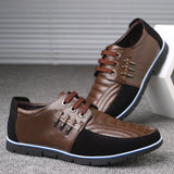 Men's Shoes, Korean Casual Style, First-layer Leather, Round Toe Lace-up Business Boots