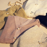 Ice Silk Bright Silk Cardigan Sweater