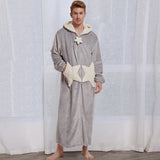 Women and Men's Winter Bath Robe, Hooded Night Dress Gown Sleepwear