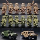 Military Building Blocks Doll, Assembled Desert Army