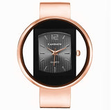 Women's New Luxury Brand Bracelet Watch, Gold Silver Dial Lady Dress Quartz Clock