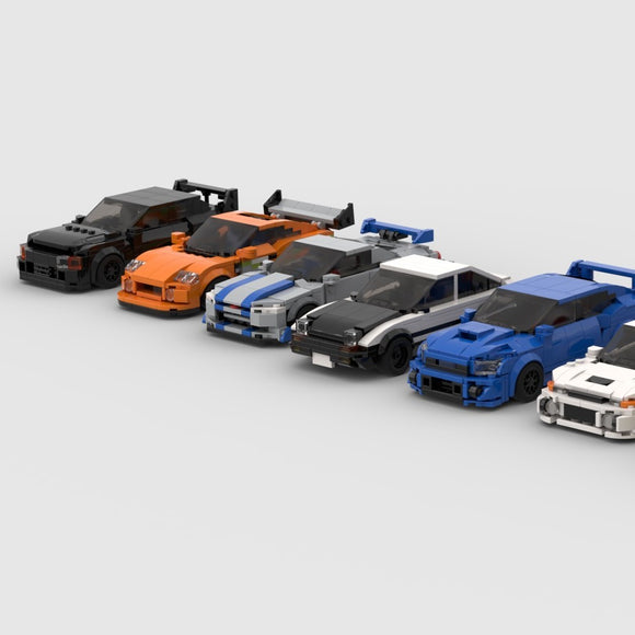 Modular Sports Car, Assembled Building Blocks Model