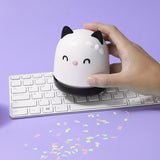 Cat Mini Desktop Vacuum Cleaner – Portable Handheld Dust Suction Eraser for Office & Students