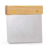 Stainless Steel Creative Wooden Handle Scraper, Baking Gadget