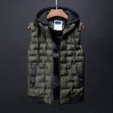 Male Vest, Hooded Winter Warm Coat, Men's Waistcoat