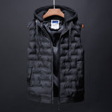 Male Vest, Hooded Winter Warm Coat, Men's Waistcoat