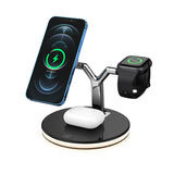 Compatible with Apple, 3 in 1 Magnetic Wireless Charger, 15W Magsafe Charging Station