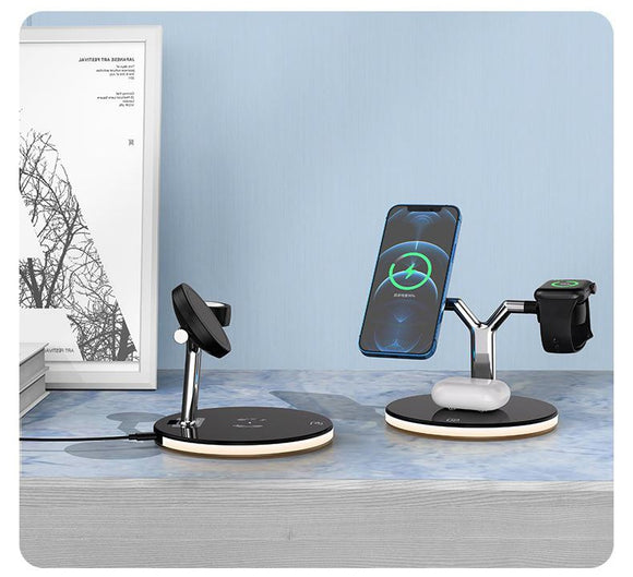 Compatible with Apple, 3 in 1 Magnetic Wireless Charger, 15W Magsafe Charging Station