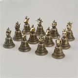 Brass Bell Zodiac Keychain, Copper Bell Ornament