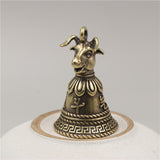 Brass Bell Zodiac Keychain, Copper Bell Ornament