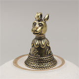 Brass Bell Zodiac Keychain, Copper Bell Ornament